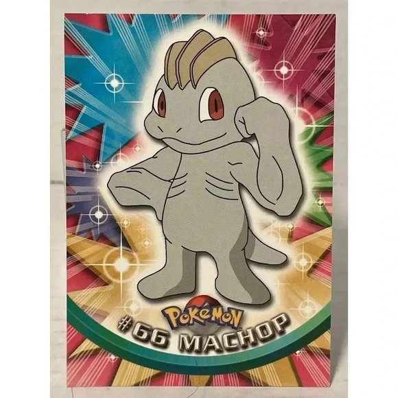 Pokemon Card Machop #66 TOPPS Series 1 NM 1999 Non-Holo TV Animation Edition - Picture 1 of 14